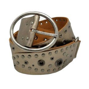 Fossil Womens Copper Leather Studded Belt Size S